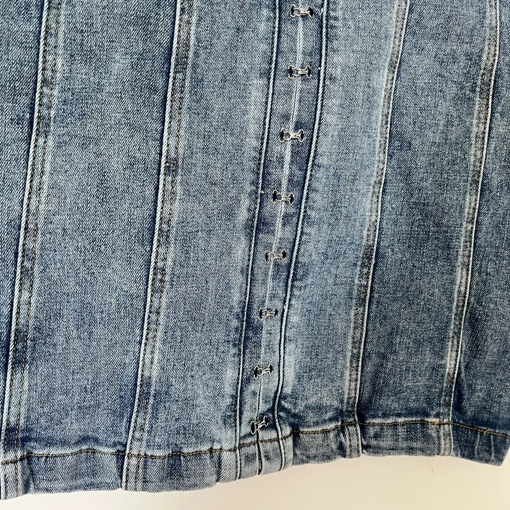 Fashion Nova Blue Strapless Denim Dress - Picture 2 of 6